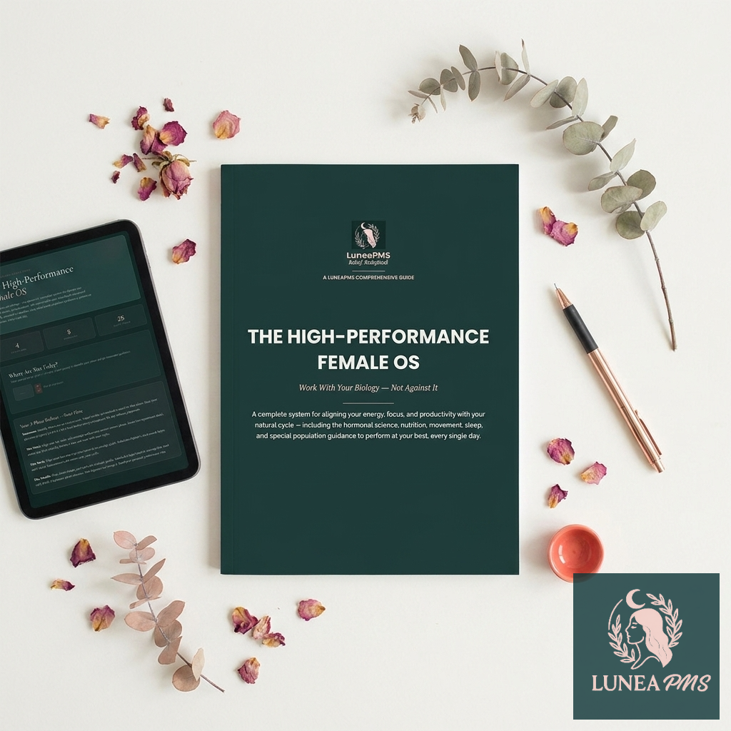 LuneaPMS — founder using the High Performance Female OS