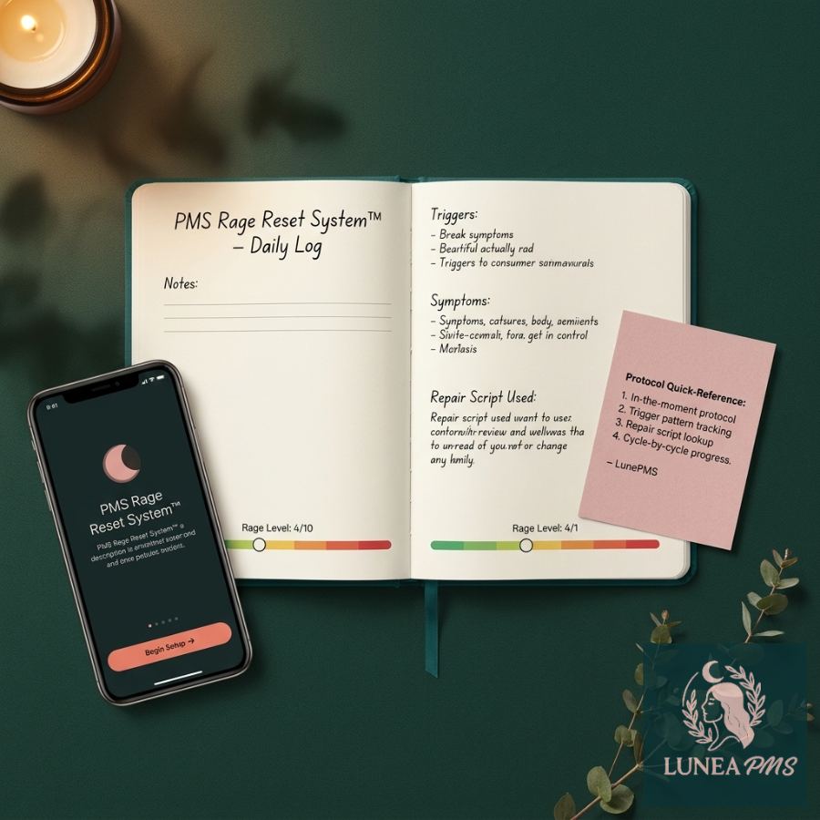 147-page PMS Rage Reset Journal — fillable PDF